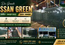 Đá Granite Hassan Green Nhập Khẩu Dày 19mm – Vẻ Đẹp Xanh Tự Nhiên Cho Mọi Không Gian
