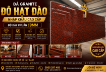 Đá Granite Đỏ Hạt Đào Nhập Khẩu Dày 19mm – Sang Trọng, Bền Đẹp Cho Mọi Công Trình