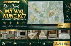 Đá Xanh Mã Não Nung Kết Cập Kho Mới | Tấm Khổ Lớn Cao Cấp Tại Quốc Duy Sài Gòn
